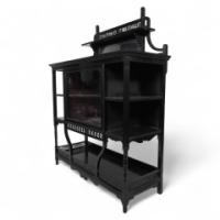 Charles Edward Horton for Lamb of Manchester. Anglo-Japanese Ebonised & Coromandel Side Cabinet - Thumbnail 1