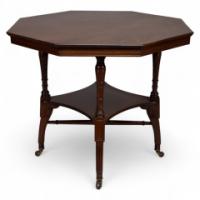 Jas Shoolbred Attributed, Aesthetic Movement Octagonal Centre Table