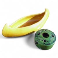 C. H. Branham for Liberty & Co., art Nouveau Yellow Canoe-Form Planter - Thumbnail 2