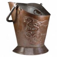 Townshend's Birmingham (stamped). Impressive Arts & Crafts Copper Coal Bucket - Thumbnail 1