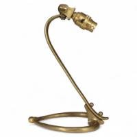 W. A. S. Benson Brass Table Lamp with Heart-Shaped Base - Thumbnail 1
