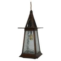 Glasgow School Anodised Copper Ceiling Light with Inverted Split-Heart Cut-Outs - Thumbnail 1