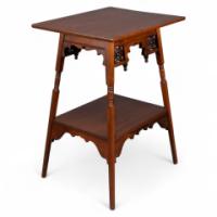 Liberty & Co., a Rare Moorish Anglo-Japanese Walnut Side Table