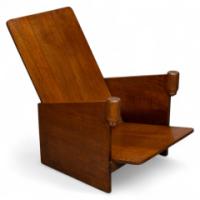 Gerard Rietveld, Style of. A modernist Oak Armchair with turned hand rests - Thumbnail 1