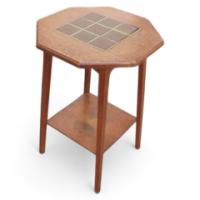 A Very Stylish Little Arts & Crafts Green Tiled Top Table - Thumbnail 1