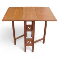 Wylie & Lochhead. A Well-Crafted Little Arts & Crafts Oak Drop Leaf Table