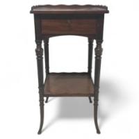 E W Godwin for Collinson and Lock. An Aesthetic movement mahogany side table - Thumbnail 1