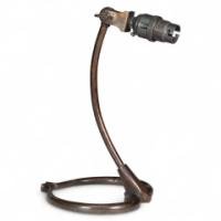 W. A. S. Benson, Arts & Crafts Brass Swan Table Light with Heart-Shaped Base