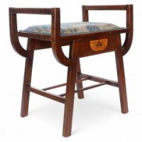 G. M. Ellwood for J. S. Henry. An Arts & Crafts 'A' Framed Piano or Dressing Table Stool - Thumbnail 1