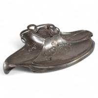 WMF. Secessionist Art Nouveau Pewter Inkstand with Organic Flowing Form - Thumbnail 1