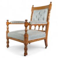Bruce Talbert Attributed, Stamped Gillows, Aesthetic Movement Oak Armchair