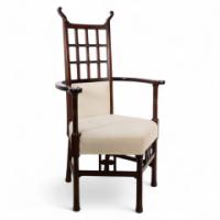 Liberty & Co., Style of. Probably Made by William Birch. An Arts & Crafts Mahogany Armchair - Thumbnail 1