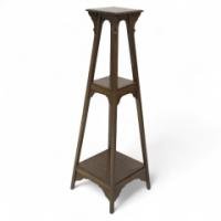 Liberty & Co., attributed. An Arts & Crafts Oak Plant Stand - Thumbnail 1