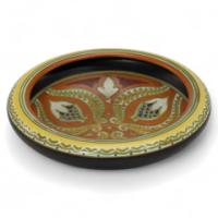 Gouda Holland, Pottery Bowl, with Colourful Flowers, Marked in Blue to the Base - Thumbnail 1