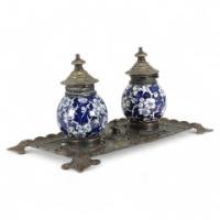 Townshend Art Metal Workers. Birmingham. Anglo-Japanese Brass Pen/quill Tray - Thumbnail 1