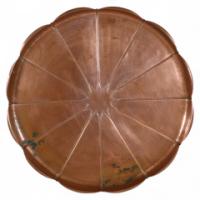 W. A. S. Benson (Stamped), Large Arts & Crafts Copper Lily Pad Tray