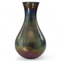 Royal Brierley Studio. A Colourful Iridescent Art Glass Vase - Thumbnail 1