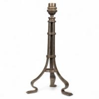 Birmingham Guild of Handicraft Attributed, Arts & Crafts Iron Table Lamp - Thumbnail 1
