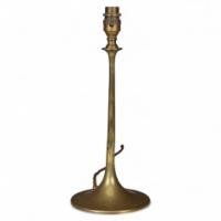 Dryad In the style of Arts & Crafts brass table lamp with a wide flaring base - Thumbnail 1
