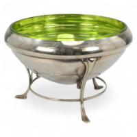 W. A. S. Benson Style. Arts & Crafts Silver-plate Centrepiece with Conical Shaped Bowl - Thumbnail 1