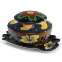 Frederick Alfred Rhead for Foley Art Pottery. Pottery Tray & Pot