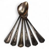 WMF, Set of Six Arts & Crafts Silver Plated Sugar Spoons