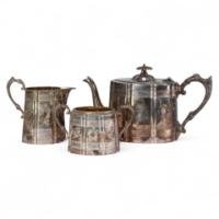 James Dixon & Sons. Aesthetic Movement Electroplated Britannia Metal Tea Set - Thumbnail 1