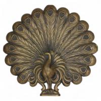 Aesthetic Movement c.1885 Cast Brass Peacock Trivet - Thumbnail 1