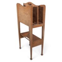 Glasgow School. George Walton, Style of. Arts & Crafts Oak Magazine & Book Rack