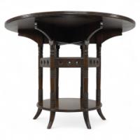 E. W. Godwin Attributed, for Collinson & Lock. An Aesthetic Movement Six-Leg Walnut Circular Centre Table - Thumbnail 1