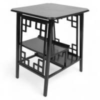 George Watson of Edinburgh. An Anglo-Japanese Ebonised Side Table with Hand Carved Edges