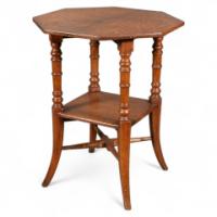 Jas Shoolbred, attributed, Aesthetic Movement Oak Octagonal Side Table
