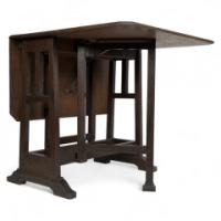 Liberty & Co. Attributed, Arts & Crafts Oak Drop-Leaf Table
