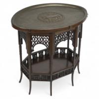 Liberty & Co., a Rare & Unusual Moorish Oval Eight-leg Side Table - Thumbnail 1