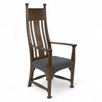 Norman & Stacey Attributed, an Arts & Crafts Walnut High Armchair
