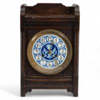 5154_an-anglo-japanese-oak-mantel-clock-with-hand-painted-classical-blue-tile