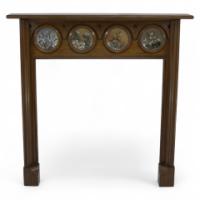 Dr. C. Dresser for Barnard, Bishop & Barnard. An Aesthetic Movement Fireplace with Linthorpe Pottery Circular Plaques - Thumbnail 1