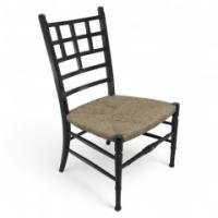 Anglo-Japanese c.1875 Ebonised Side Chair In the style of E. W. Godwin