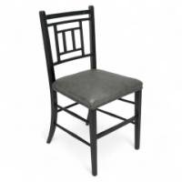 E. W. Godwin, Style Of, anglo-Japanese Ebonised Side Chair with Leather Seat