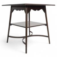 Morris and Co. Designed by George Jack. A superior quality Arts and Crafts two tier walnut side table - Thumbnail 1