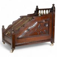 Aesthetic Movement Walnut Coal Box - Thumbnail 1