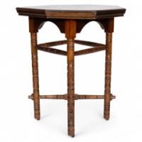 Bruce Talbert for Gillows, Aesthetic Movement Walnut Octagonal Table #2