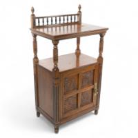 Aesthetic Movement Oak Side Cabinet