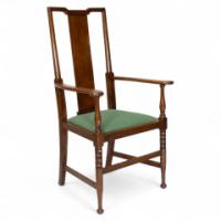 Morris & Co. Arts & Crafts turned Oak Armchair - Thumbnail 1