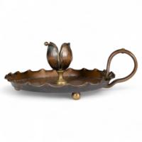 Carl Deffner. Germany. Arts & Crafts Copper Chamber Stick Candle Holder - Thumbnail 1