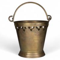 C. F. A. Voysey In the style of, Arts & Crafts brass champagne bucket