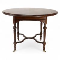 Collinson & Lock Attributed, Aesthetic Movement Walnut Circular Centre Table