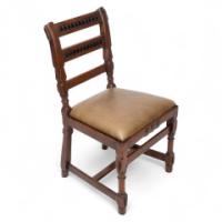 J. P. Seddon Attributed, Aesthetic Movement Oak Side Chair with Ebonised Circles
