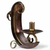 Benham & Froud English Arts & Crafts Copper & Brass Night Light or Candle Holder - Thumbnail 1