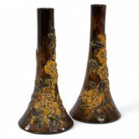 5402_longpark-pottery-torquay-a-pair-of-rustic-ceramic-vases-with-applied-floral-decoration